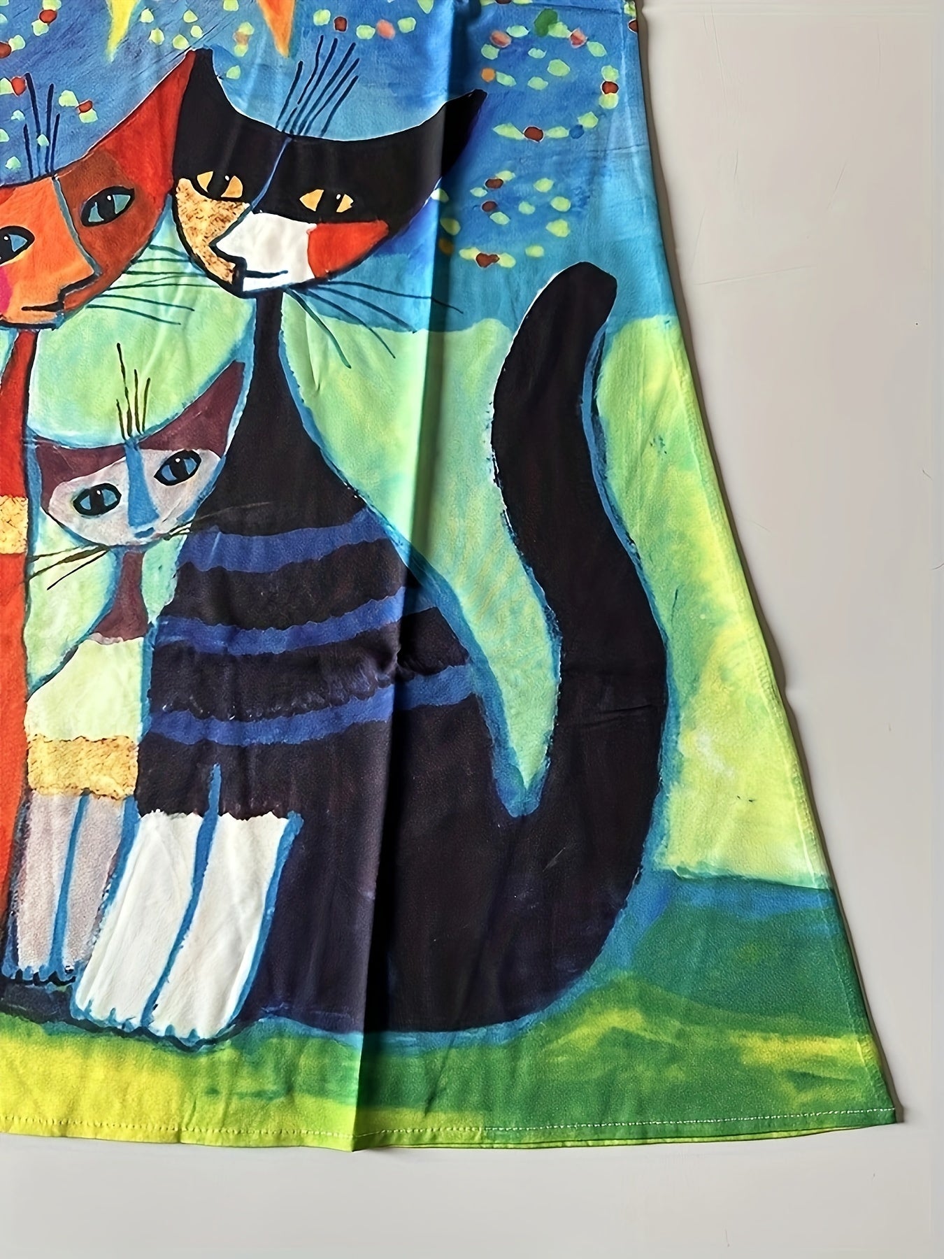 Whimsical Cat Art Dress