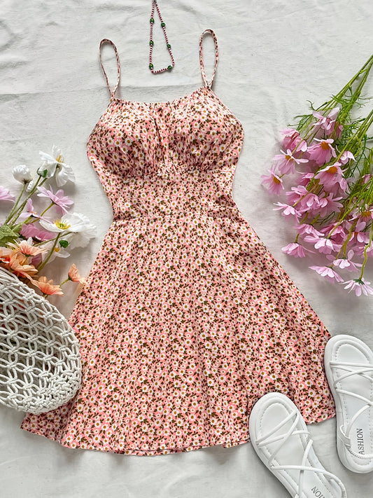 Floral Backless Bow Sundress