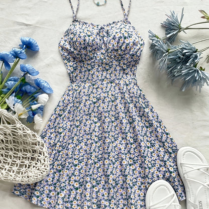 Floral Backless Bow Sundress