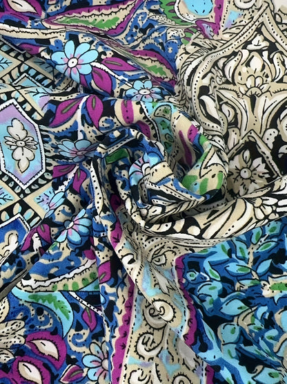 Paisley Backless Halter Dress