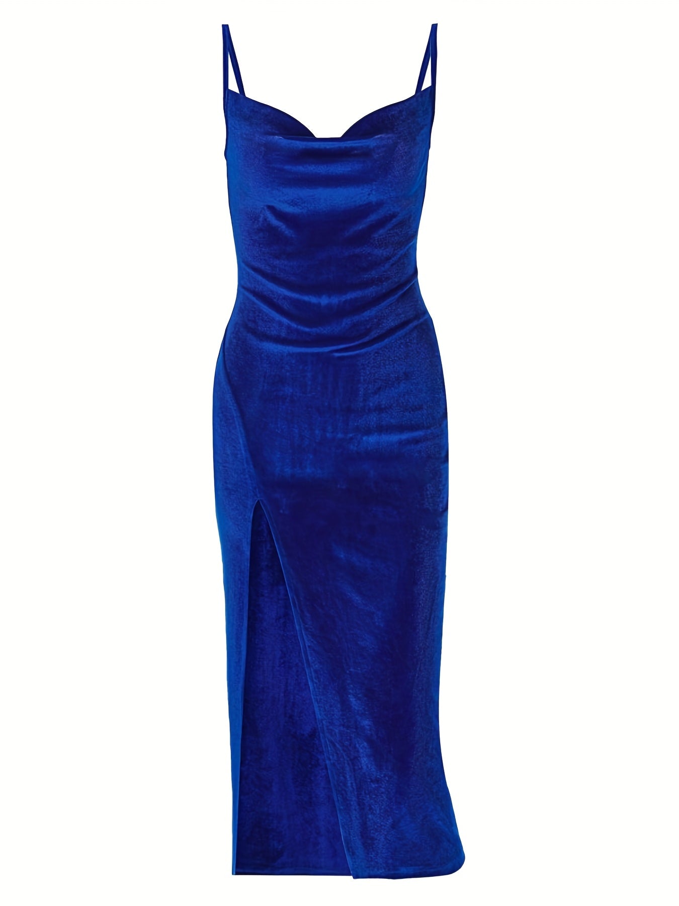 Ruched Split Thigh Dress