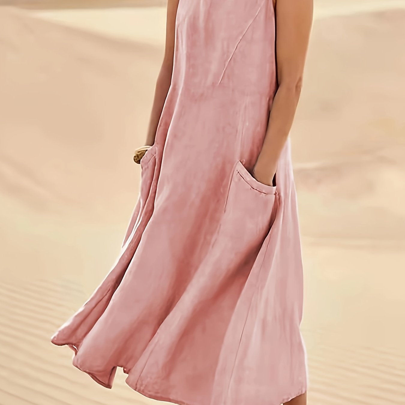 Sleeveless Pocket Maxi Dress